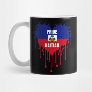 Haitian Pride Dripping Flag - Patriotic Mug